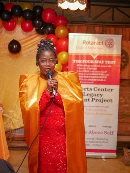 A member speaks at the Presidential Installation