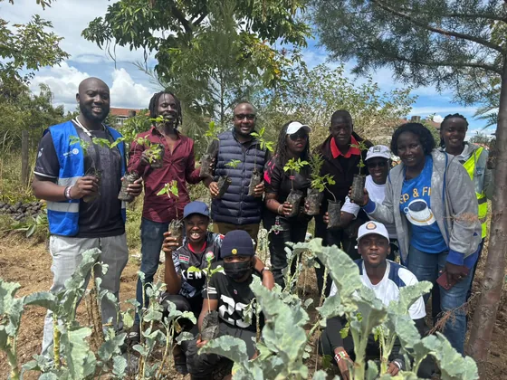 The club with learners at Pangani Special School on Mazingira Day