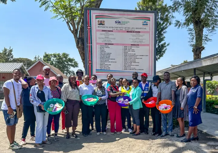 The club outside Bondeni Maternity Hospital