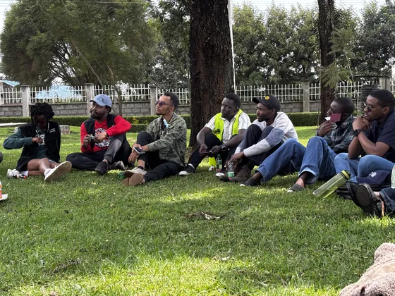 The group seated together after the distribution