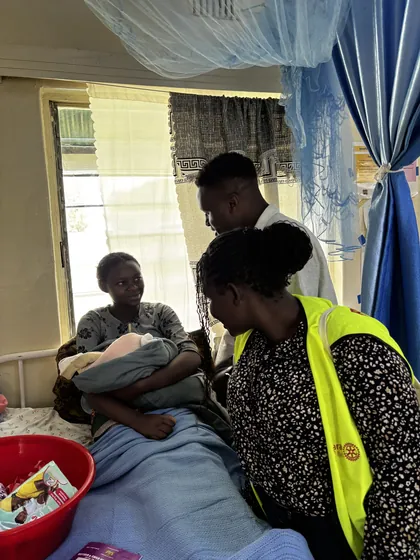 Members present mother packs in the ward