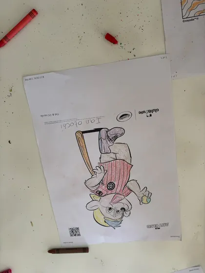 A learner's drawing on the wall at Pangani Special School