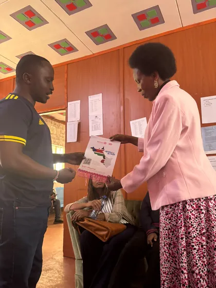 Art materials handed over at Pangani Special School